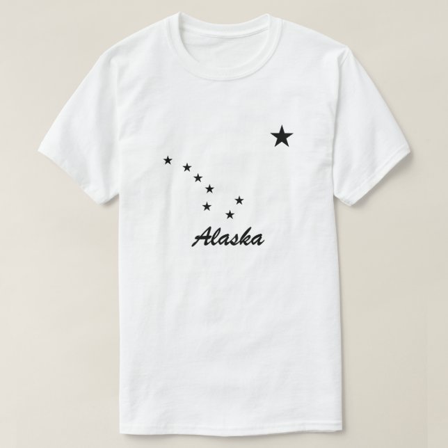 Camiseta Estrellas de constelación de pimienta negra grande (Diseño del anverso)