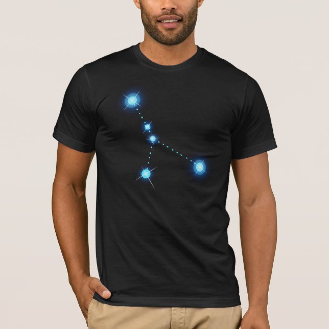 Camiseta Estrellas de constelación de zodiaco en cáncer (Anverso)