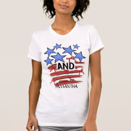 Camiseta Estrellas de coqueta de Estados Unidos retro en ba