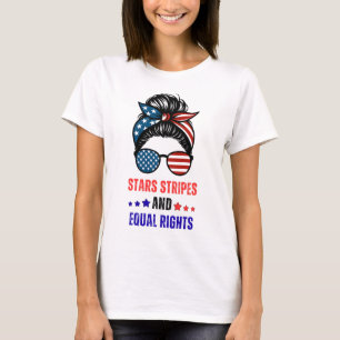 Camiseta Estrellas De Derechos Igualitarios Tira Patriótica