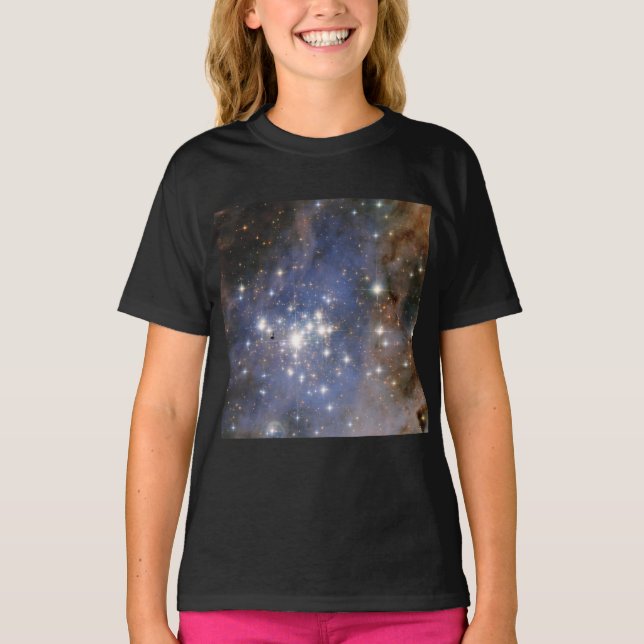 Camiseta Estrellas de diamantes en el espacio de burbujas d (Anverso)
