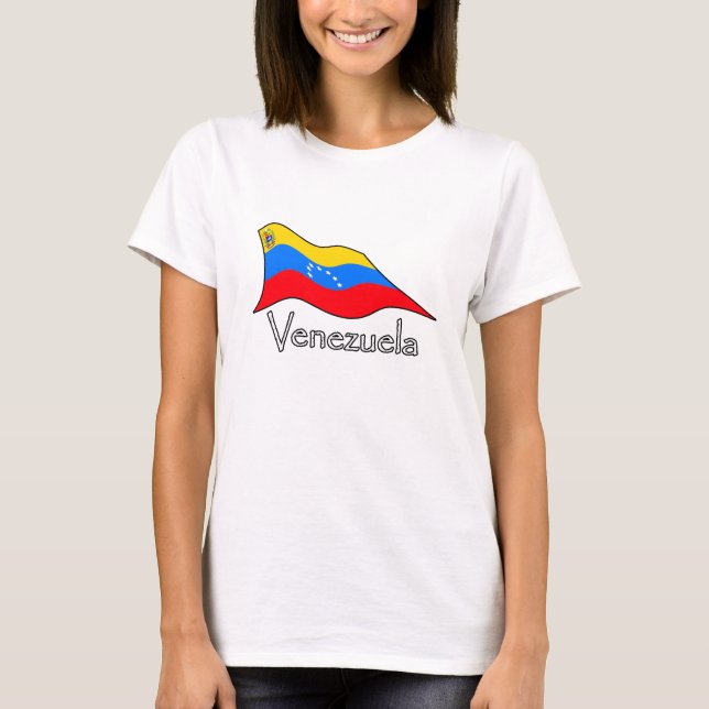 Camiseta Estrellas de la bandera 7 de Venezuela y escudo de (Anverso)
