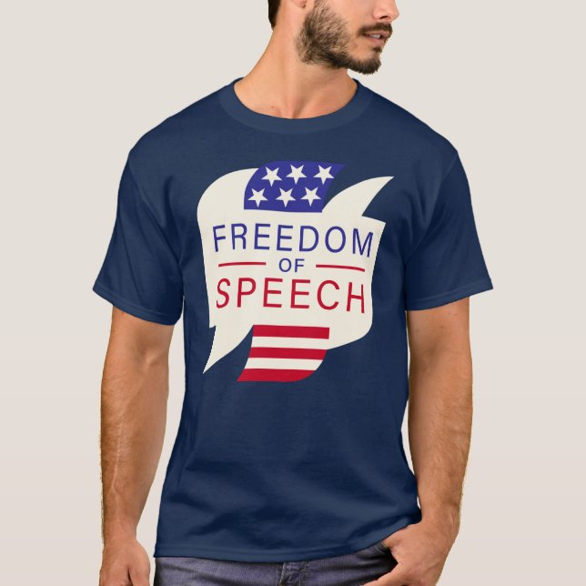 Camiseta Estrellas de libertad de expresión y camisas de fr (Anverso)