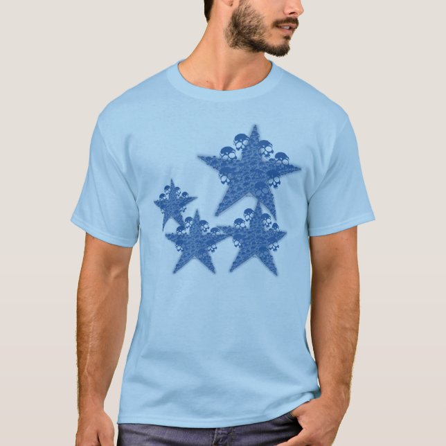 Camiseta Estrellas de los cráneos azules (Anverso)