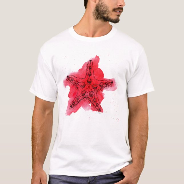 Camiseta Estrellas de mar de la acuarela (Anverso)