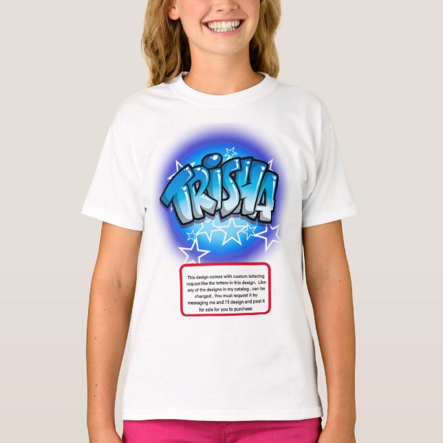 Camiseta Estrellas de nombre con letras del personalizado d (Anverso)