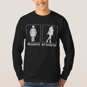 Camiseta Estrellas de patinaje: Su hija, mi hija se alegra