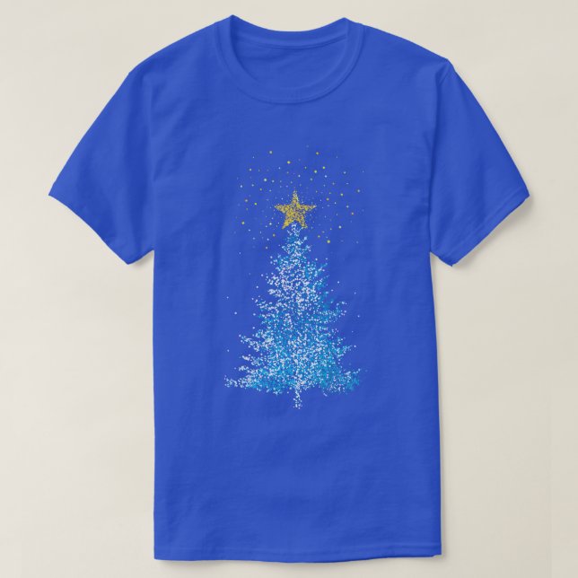 Camiseta Estrellas de poinsettia de árbol de flores de árbo (Diseño del anverso)
