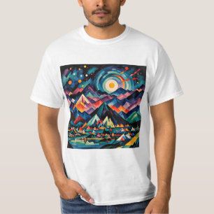Camiseta Estrellas de tiro sobre cumbres montañosas 2