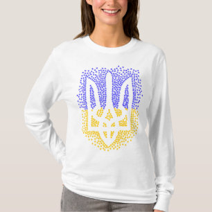 Camiseta Estrellas de tridente de heraldry de Ucrania