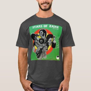 Camiseta Estrellas De Zaire Faded-Style African Vinyl Recor