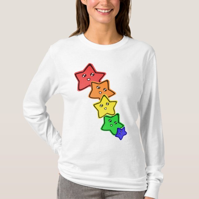 Camiseta Estrellas del arco iris (Anverso)