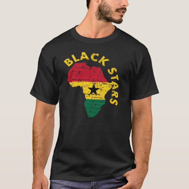Camiseta Estrellas del negro de Ghana (Anverso)