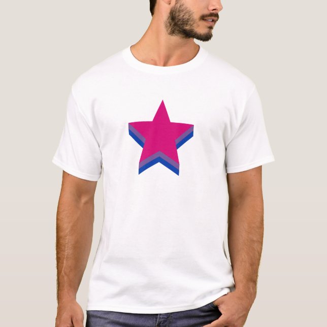 Camiseta Estrellas del orgullo de la bisexuales T-Shirt (Anverso)