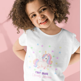 Camiseta Estrellas del unicornio del arcoiris pastel