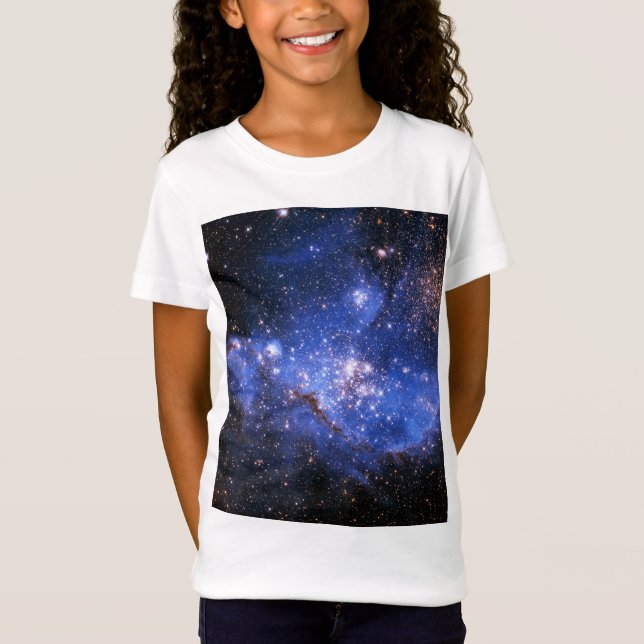 Camiseta Estrellas Embriónicas azules caídas (Anverso)