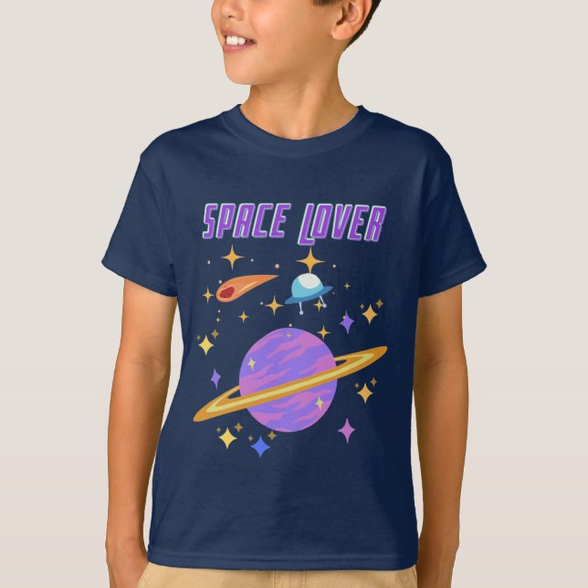 Camiseta Estrellas espaciales: amor por la luna (Anverso)