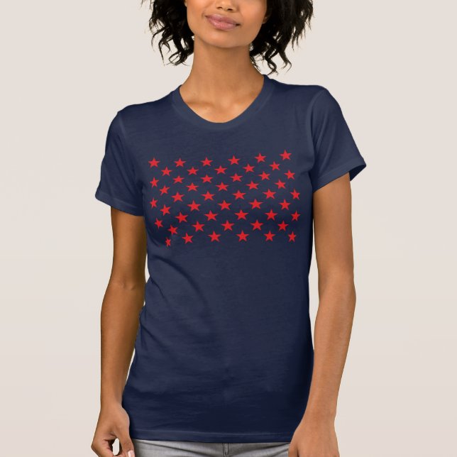 Camiseta Estrellas estadounidenses desde la bandera (Anverso)