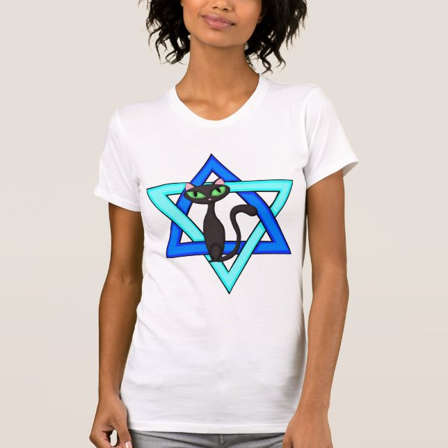Camiseta Estrellas judías del gato (Anverso)