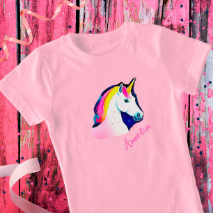 Camiseta Estrellas mágicas de unicornio cutáneo dibujando e