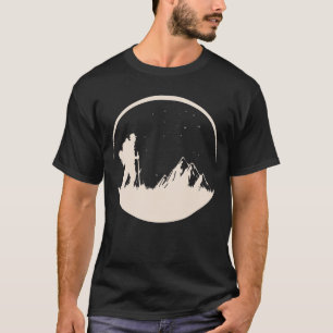 Camiseta Estrellas Montañas Senderismo Nocturno