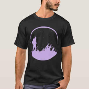 Camiseta Estrellas Montañas Senderismo Nocturno