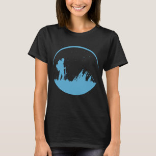 Camiseta Estrellas Montañas Senderismo Nocturno