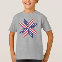 Estrellas nativas patrióticas rojas y azules