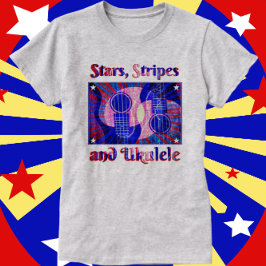 Camiseta Estrellas patrióticas divertidas, bandas y música