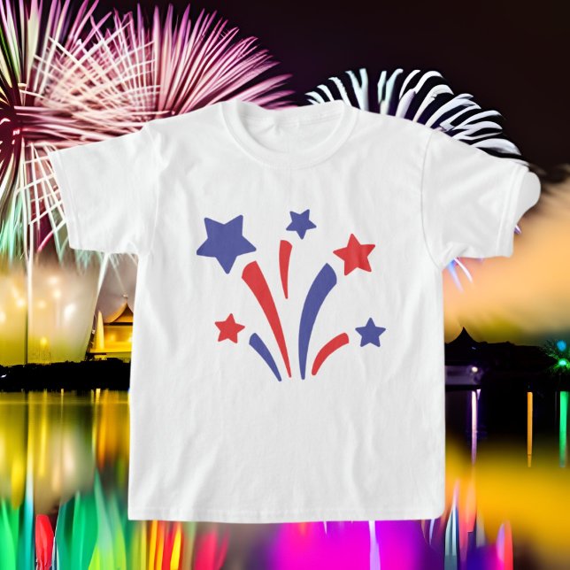 Camiseta Estrellas pequeñas fuegos artificiales Fiesta 4 de (Subido por el creador)