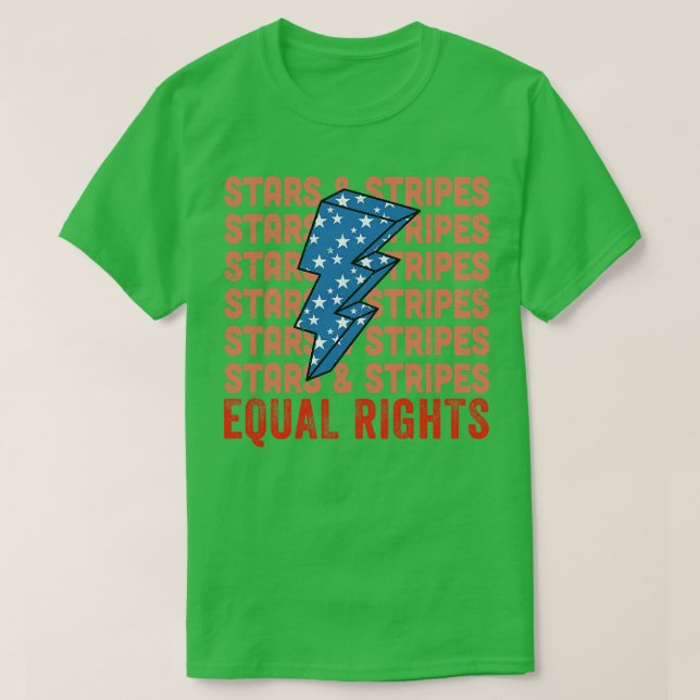 Camiseta Estrellas raya derechos iguales Pro Choice Gif fem (Diseño del anverso)