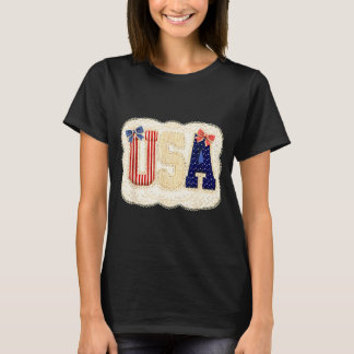 Camiseta Estrellas rayas de encaje vintage patriótico Usa p