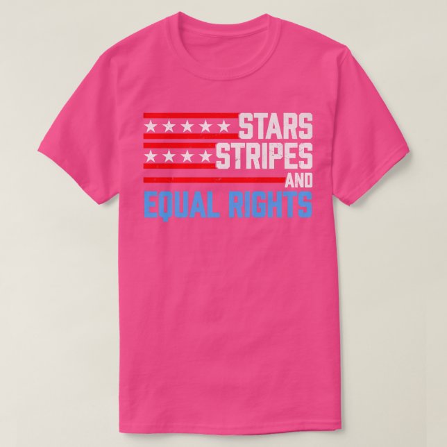 Camiseta Estrellas rayas e igualdad de derechos patriótico  (Diseño del anverso)