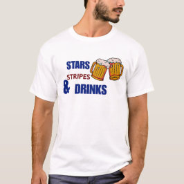 Camiseta Estrellas Rayas y Bebidas Divertido Patriótico 4 d