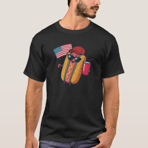 Camiseta Estrellas, rayas y bollos: Un Hotdog patriótico