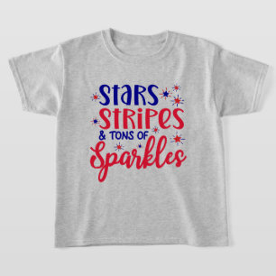 Camiseta Estrellas Rayas y Montones de Brillos 4 de Julio