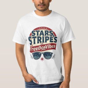 Camiseta Estrellas, rayas y vibraciones de la libertad