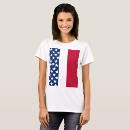 Camiseta Estrellas rojas blancas y azules felíz día de la I