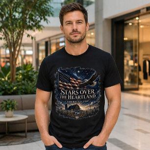 Camiseta Estrellas sobre el corazón de Estados Unidos 250