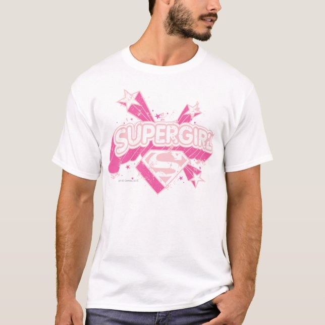 Camiseta Estrellas superchica y logotipo (Anverso)