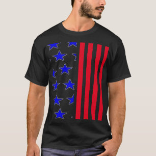 Camiseta Estrellas verticales Rayas Patrióticas T-Shirs
