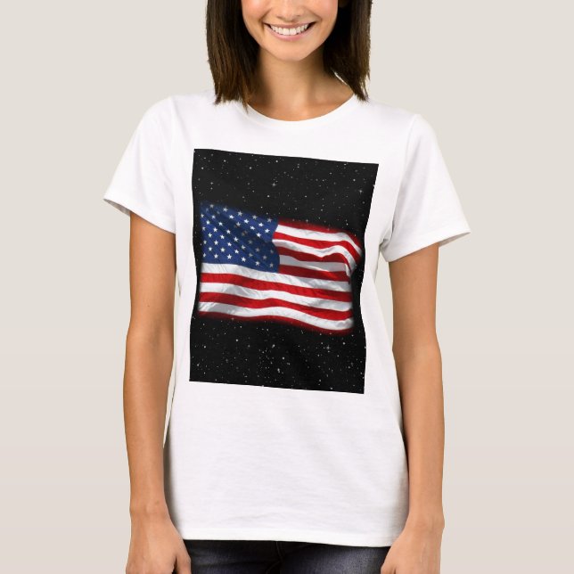 Camiseta Estrellas y bandas Bandera Patriótica Estadouniden (Anverso)