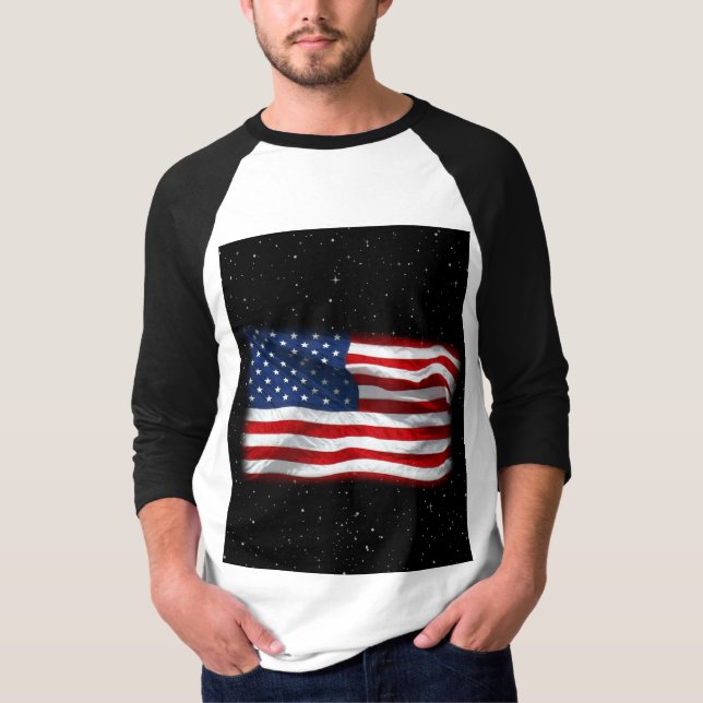 Camiseta Estrellas y bandas Bandera Patriótica Estadouniden (Anverso)