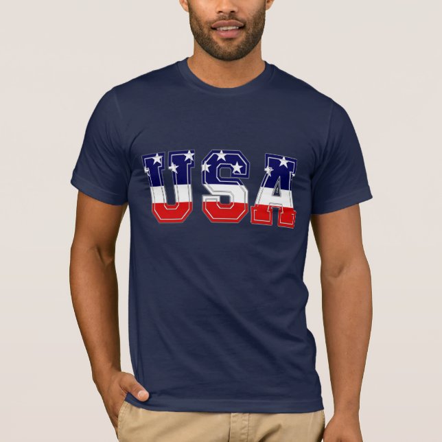 Camiseta Estrellas y bandas patrióticas de EE.UU. (Anverso)