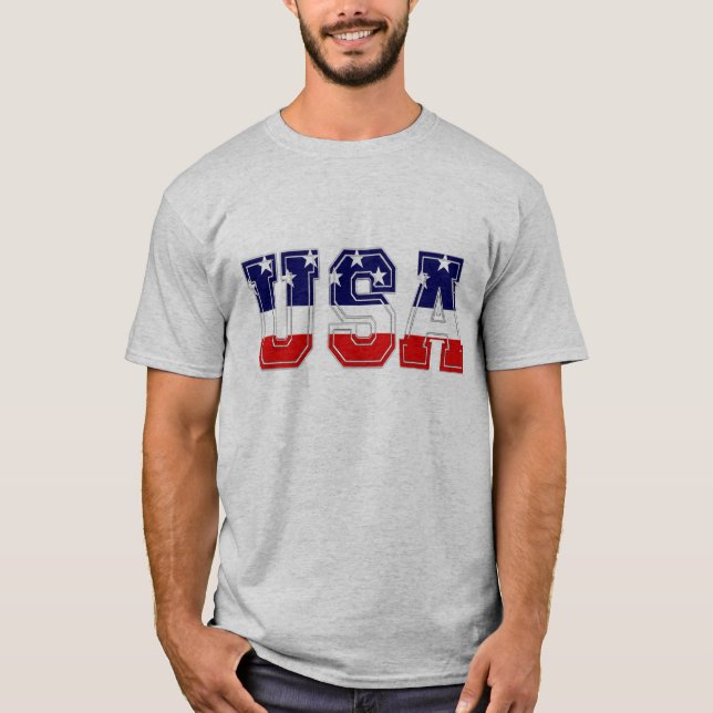Camiseta Estrellas y barras patrióticas de EE. UU. (Anverso)