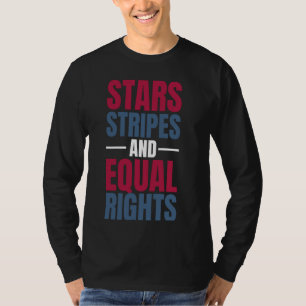 Camiseta Estrellas y derechos iguales 4 de julio Feminis