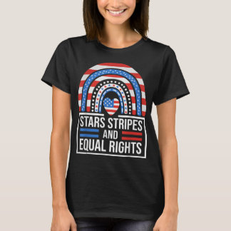 Camiseta Estrellas y derechos iguales arcoiris bandera esta