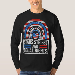Camiseta Estrellas y derechos iguales arcoiris bandera esta