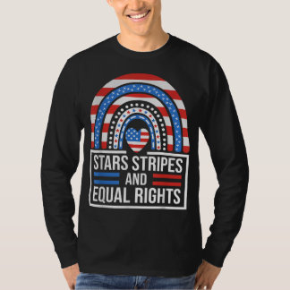 Camiseta Estrellas y derechos iguales arcoiris bandera esta
