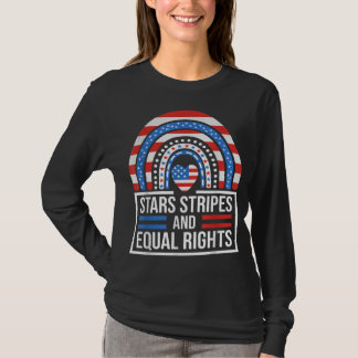 Camiseta Estrellas y derechos iguales arcoiris bandera esta